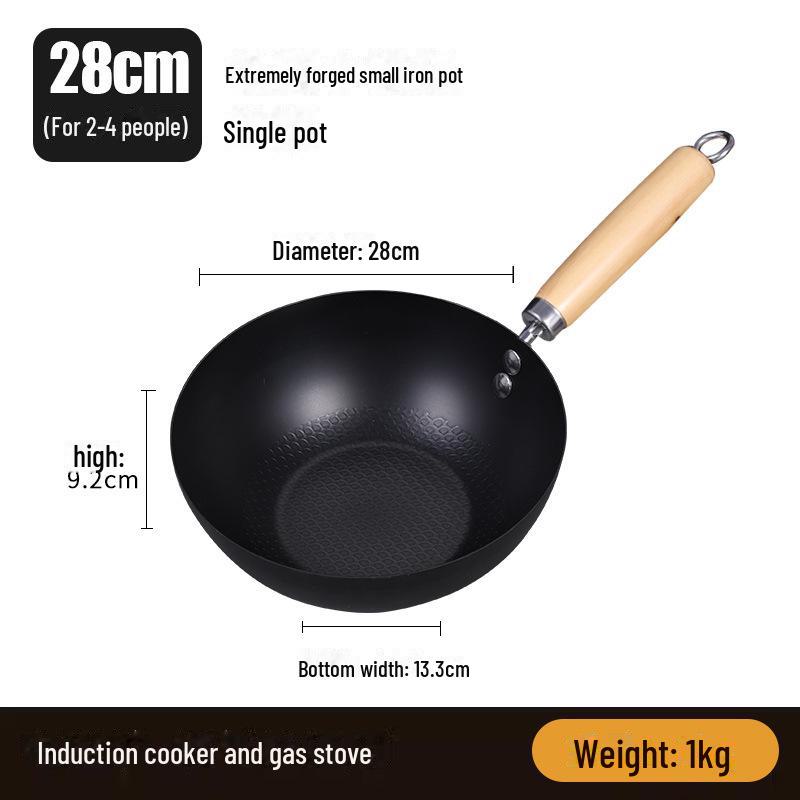 Mini tigaie neacoperită de 20 cm pentru mașina de gătit cu inducție - compactă, ușoară, ideală pentru utilizarea de o singură persoană