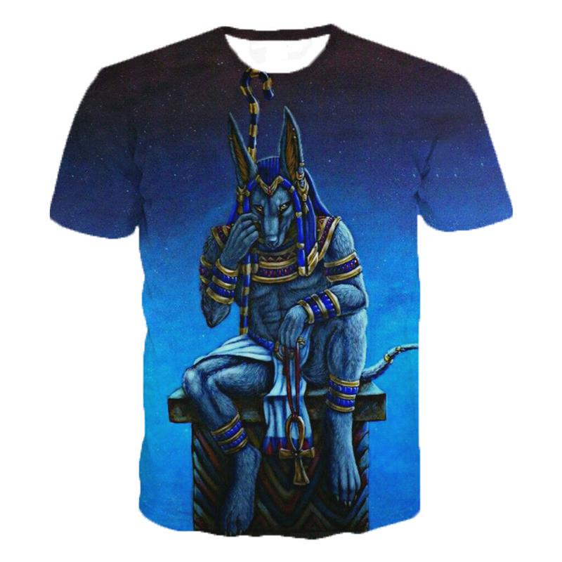 Anubis T-Shirt Ägyptischer Pharao 3D Print Street Männer Frauen Mode Harajuku Übergroßen T Hemd Alte Ägypten Tees Tops Kleidung