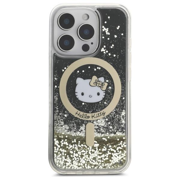 Hello Kitty Hkhmp16Xlgdik Iphone 16 Pro  Max 6.9 Czarny Złoty/Black Gold Hardcase Liquid Glitter Fever Magsafe
