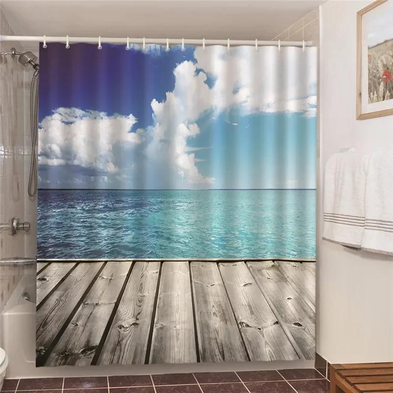 Funny Bathing Rubber Ducklings Shower Curtains Kids Home Bathroom Decor Blackout Screen Waterproof Fabric Bath Curtain Cortina