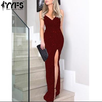 Women's Fashion Summer Spring Solid Color Print Sleeveless V-Neck High Waist Casual Dresses