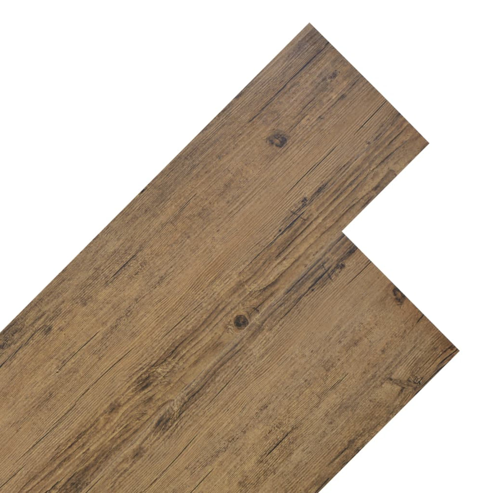 PVC Floor Planks Non-self-adhesive 5.26 M² Brown Walnut