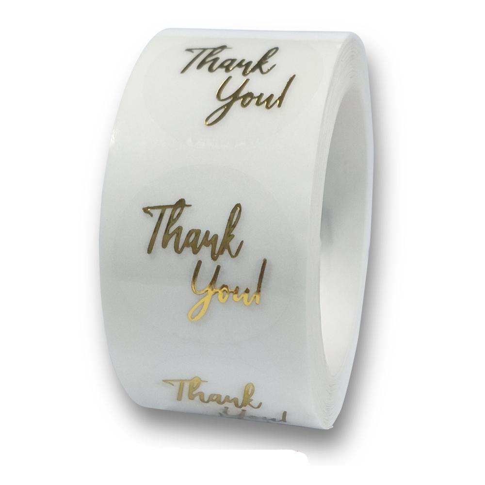 100-500Pcs High-Standard-Quality Round High-Quality Clear High-Quality Merry High-Quality Christmas High-Quality Stickers High-Quality Thank