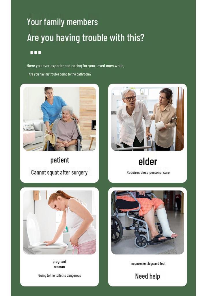 Portable Foldable Toilet Chair for Elderly – Mobile, Home Use Stool