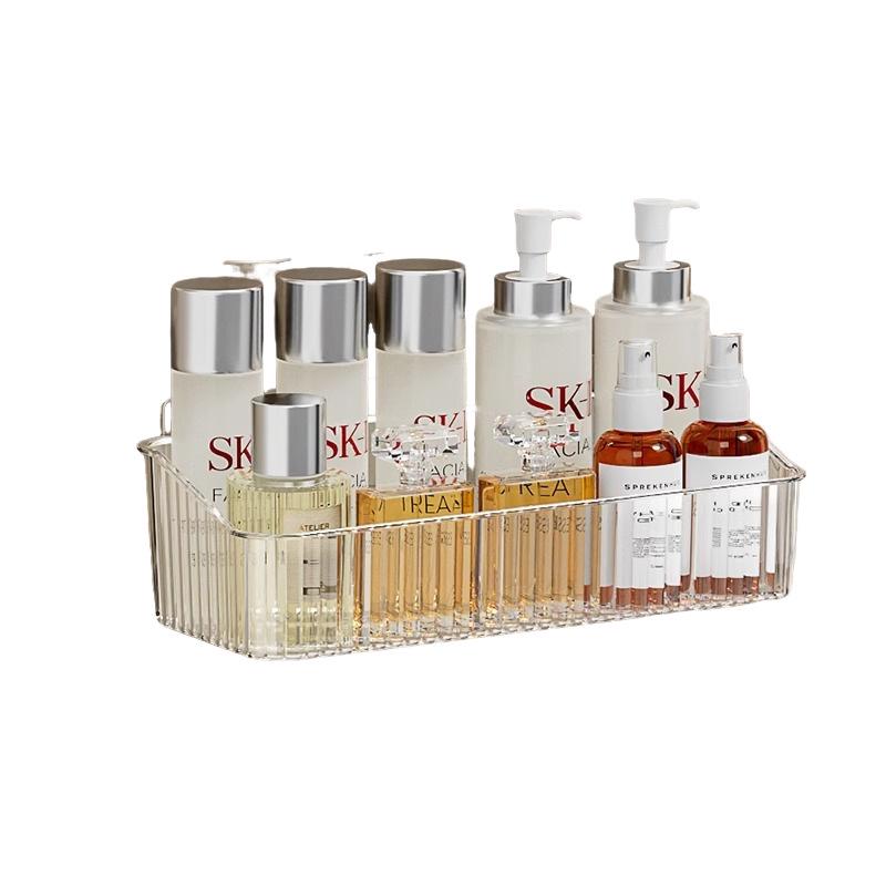 No-Drill Wall-Mounted Bathroom Shelf for Toiletries and Cosmetics