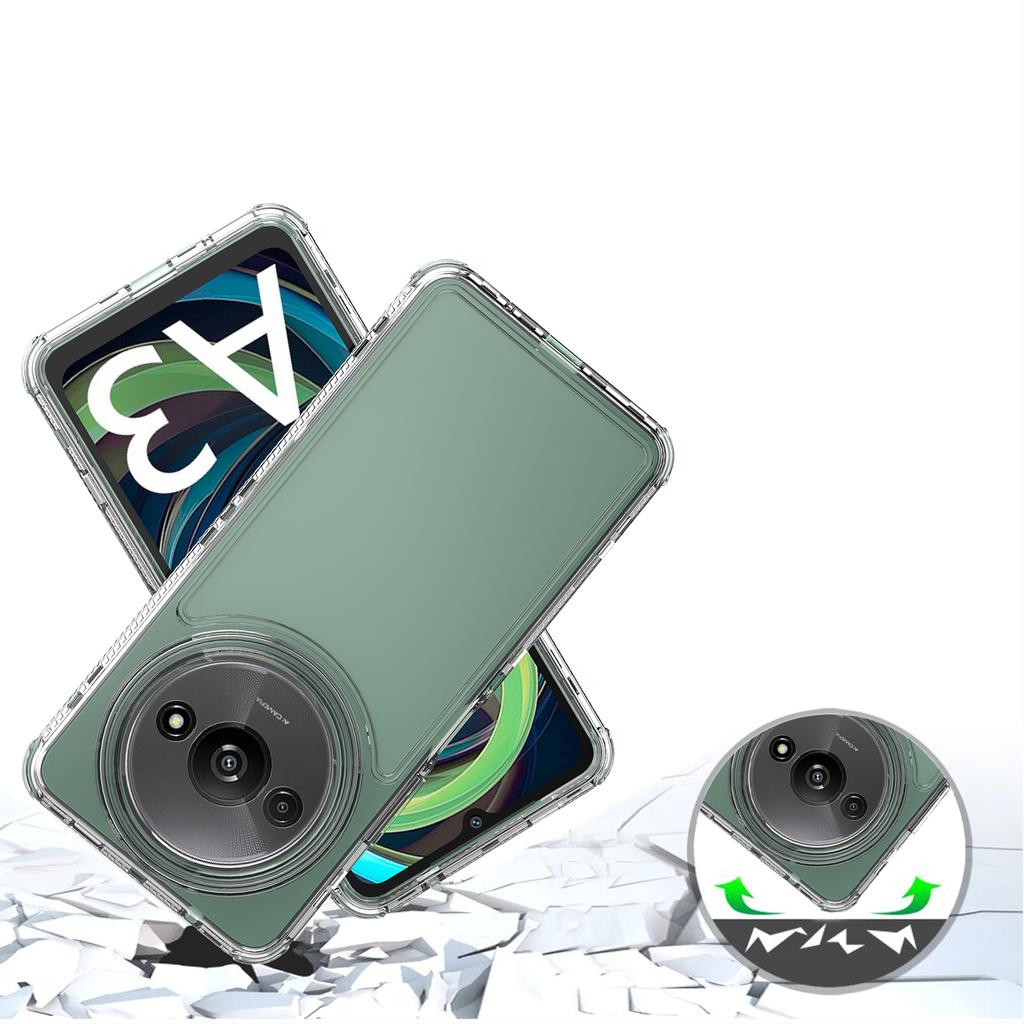 For Xiaomi Poco C61 4G/Redmi A3 4G Case Anti-Scratch Acrylic+TPU Clear Phone Cover