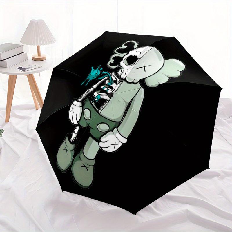 1pc KAWS Automatic Open/Close Umbrella, Portable 3-Fold Compact Umbrella for Men & Women, Perfect Gift for Birthday112