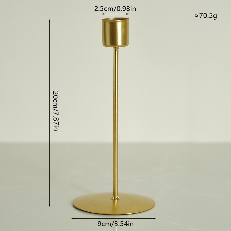 European Style Metal Candle Holders Simple Golden Wedding Decoration Bar Party Living Room Decor Home Decor Candlestick