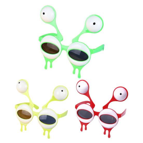 Novelty Alien Glasses Big Eyes Alien Sunglasses Halloween Costume Accessory for Carnival Festivals Cosplay Party Supplies