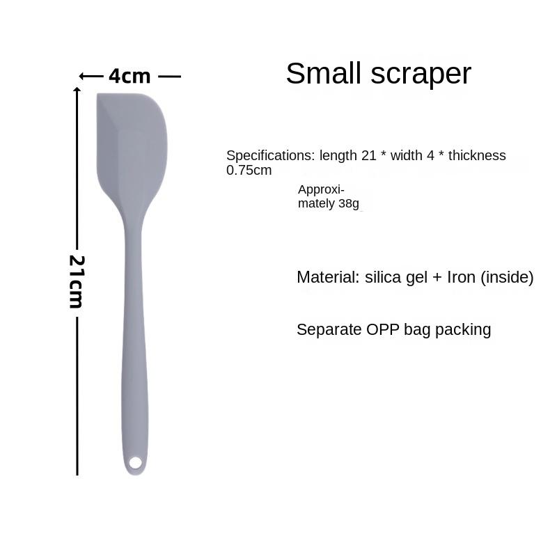 Baking Tools Silicone Scraper Stirring Cream Spatula Thickened All-in-One Large and Small High Temperature Resistant Set