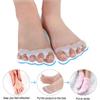 2pcs Four-Hole Toe Separator Silicone Overlap Toe Corrector Thumb Hammer Insoles Corrector Reusable Toe Spacers for Feet Spacers