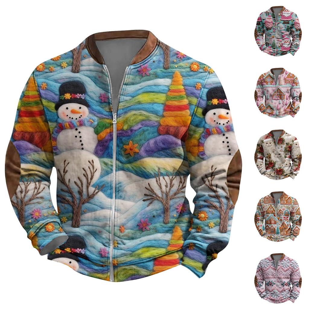 Pánská mikina pro volný čas v retro stylu s otevřeným zipem