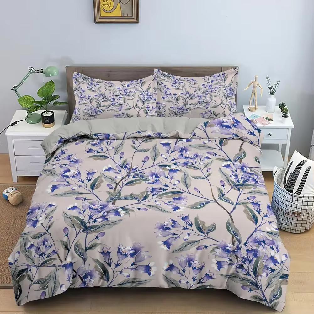 

Classic Luxury Duvet Cover Set King Single Size Double Quilt Cover Pillowcase Floral Pattern Bedding Set 260x220cm Birthday Gift EU Single(135x200cm)