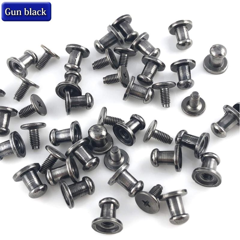 10-25sets Round Head Ball Post Studs Brass Buttons Screwback Nail Rivets Leather Bag Craft Hardware DIY Accessories Buckles