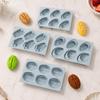 Silicone 6Cell Cake Mold Pistachio Pecan Coffee Bean Design For Chocolate Mousse Baking Kitchen Party Reusable Tray