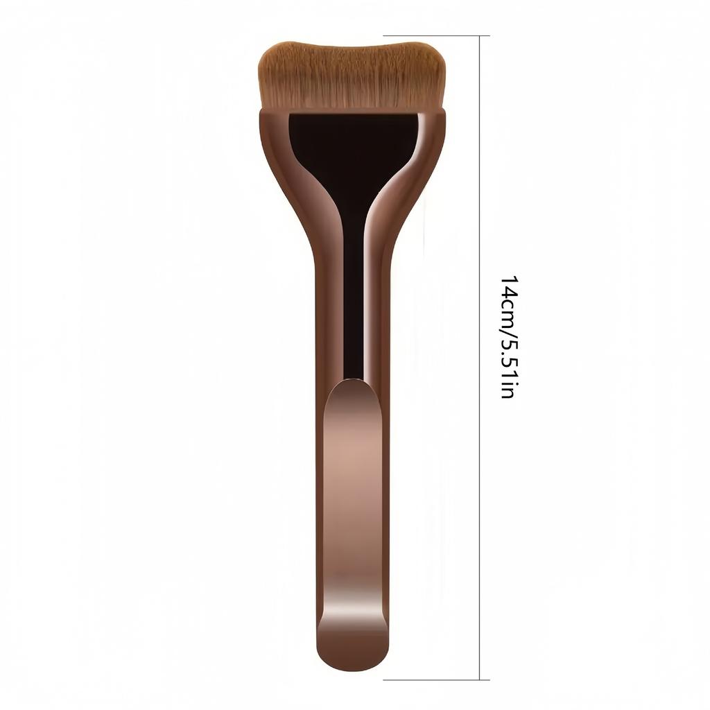 New Small Pillow Foundation Brush Single Ultra-Thin Wide Tongue Shape No Trace Concealer Non-Powder Absorbing Flat Head Soft Bristle Brush