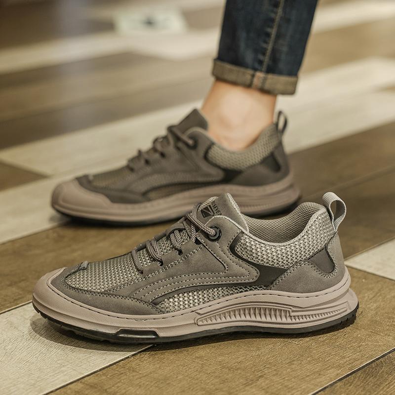 Fashion High Quality Casual Mens Shoes Hollow Out Breathable Lightweight Walking Sneakers Summer Handmade Soft Bottom Driving Shoes