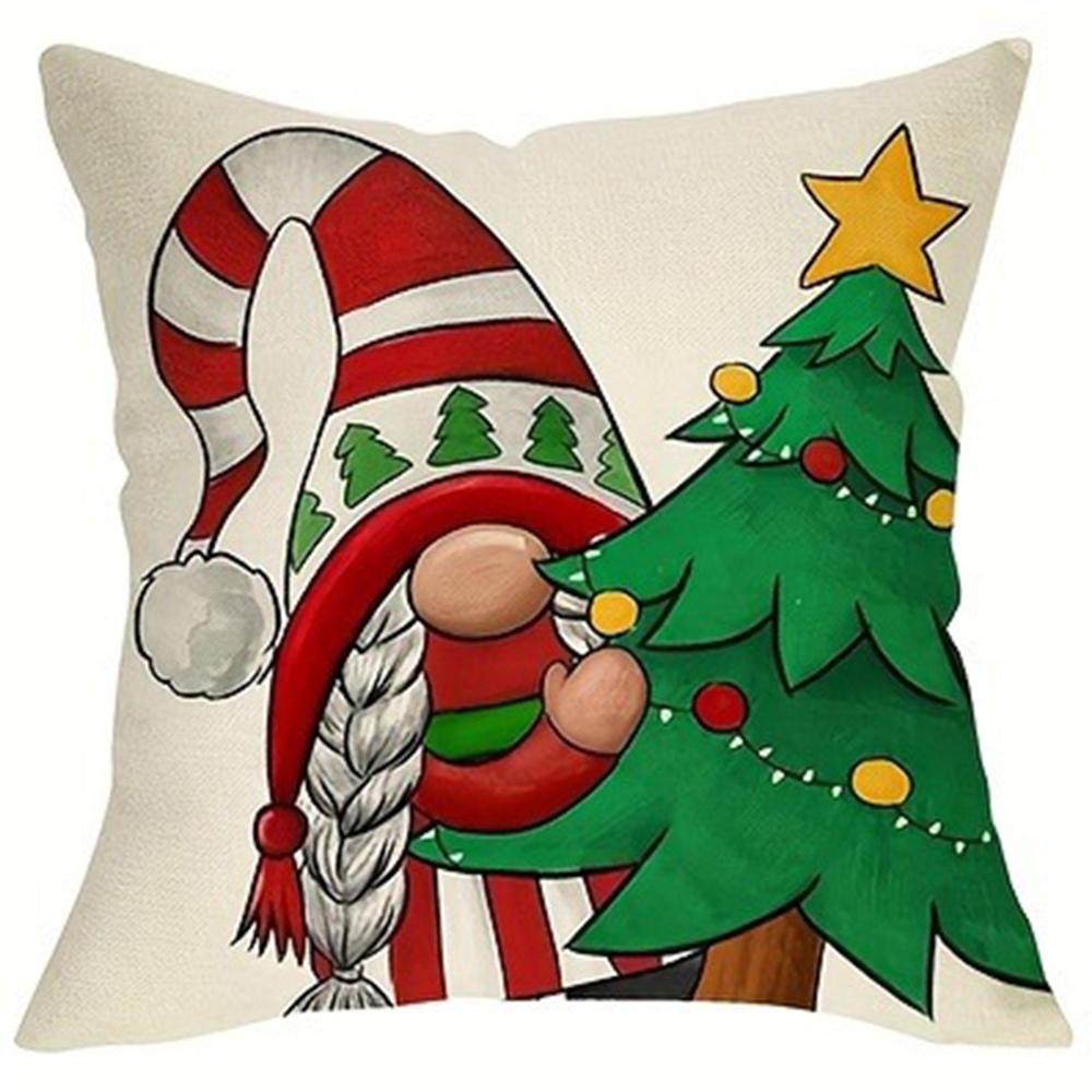 

Christmas decoration pillowcase Merry Christmas New Year Gift Christmas Dwarf Pillow Cover Home Room Sofa Cushion Cover 16x16Inch