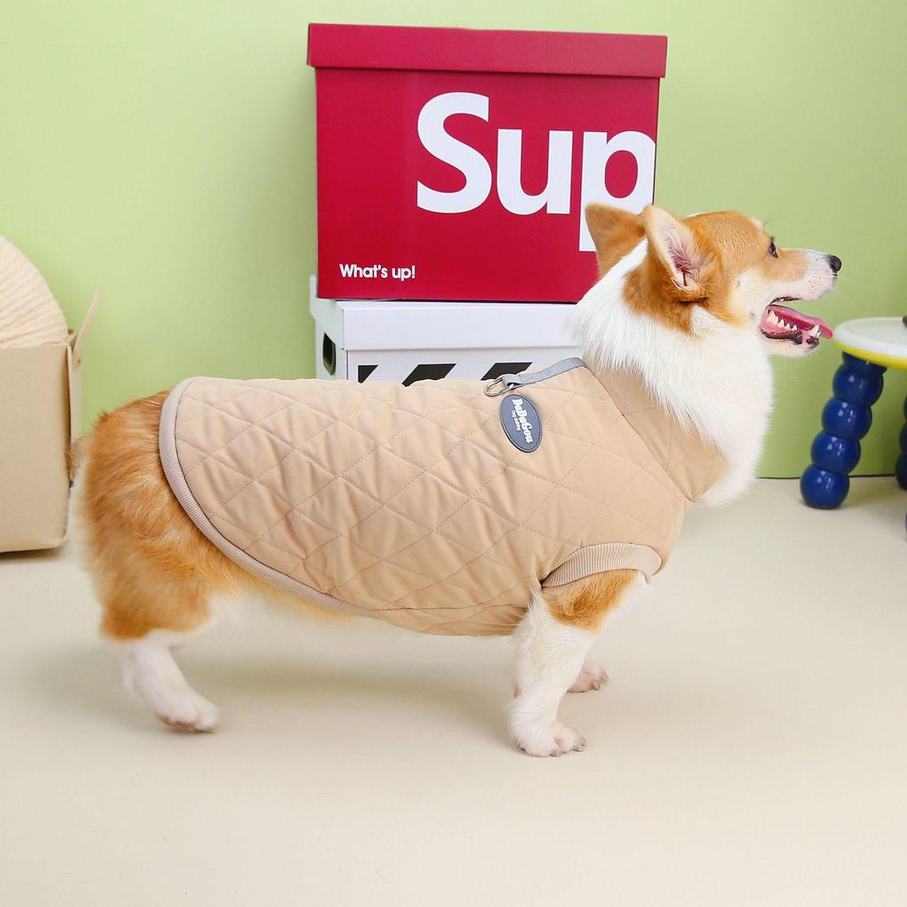 Corgi Dackel Argyle Baumwollmantel: Herbst/Winter Kurzbeinige Hundebekleidung