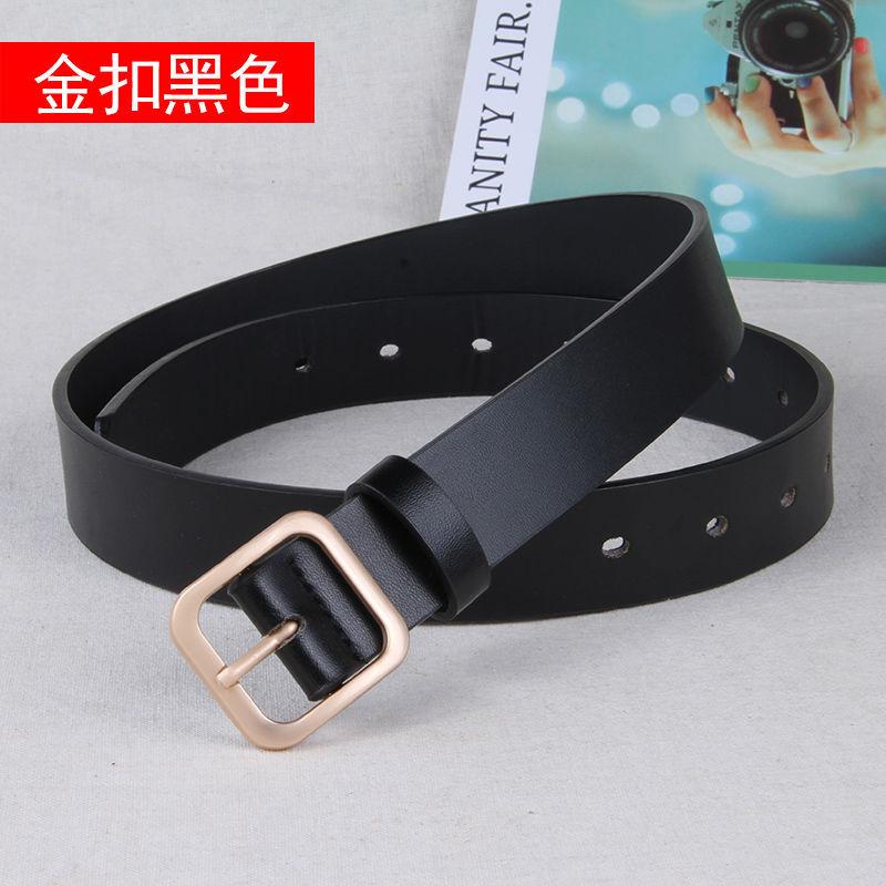 Casual Modern Pu Belt Featuring Sleek Square Buckle For Students And Fashion Enthusiasts