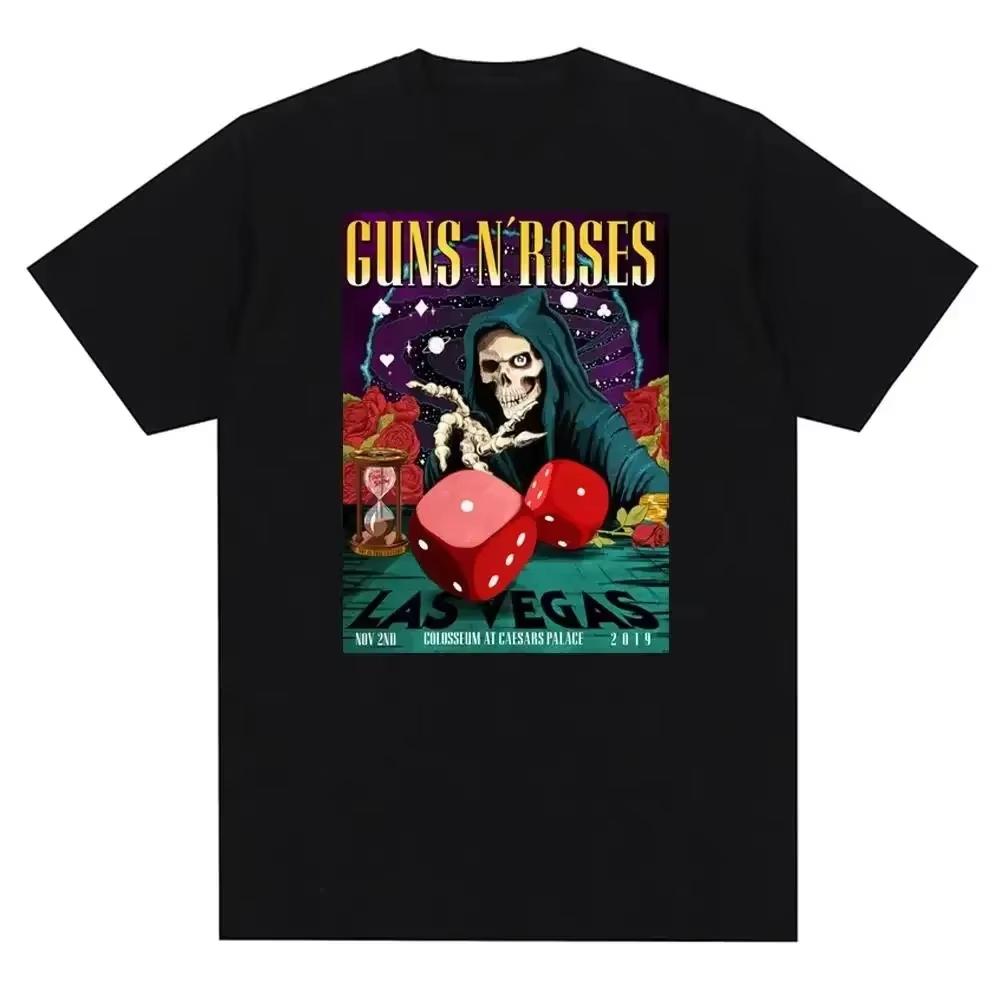 2026 HOT SALE Guns N Roses Graphic Print T Shirt Vintage Rock Band Streetwear Short Sleeve Fashion Crew Neck T Shirt Men Women Tshirt Unisex Tee Top