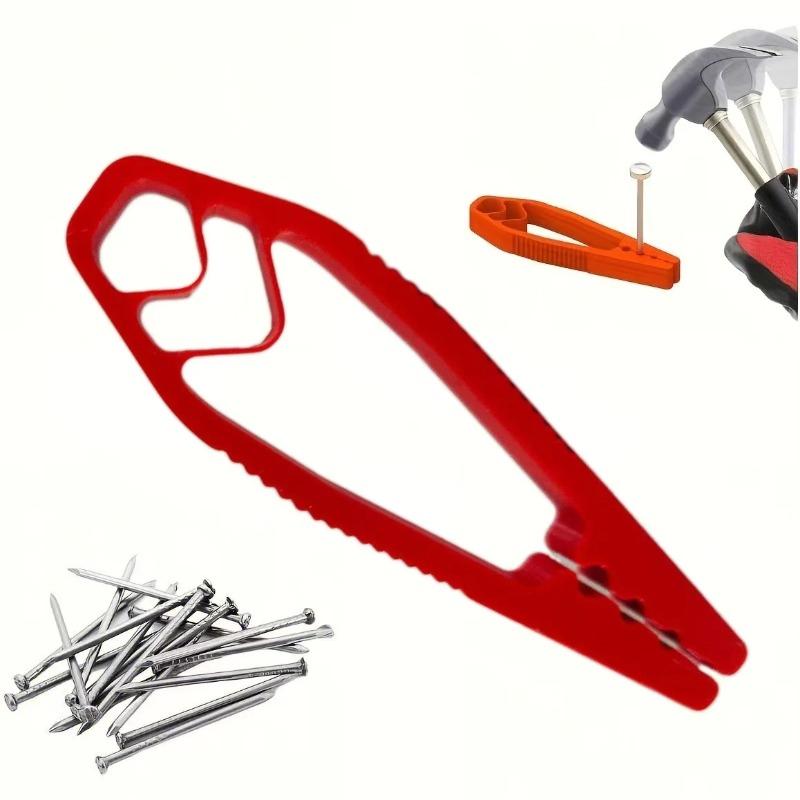 1PCS Portable Nail Fixer Tool Woodworking Nail Fixer Plastic Sliding Joint Pliers Protect Fingers for Maintenance and Woodworking