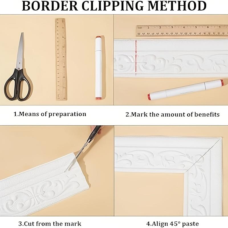 Väggborderremsa Väggklistermärke Självhäftande 3D-tapet Vattentät Väggdekorationslist Golvsockelborder Heminredning 2,3m/rulle