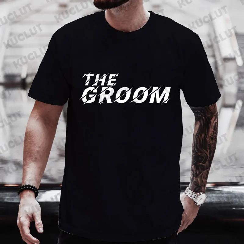 Groom Squad T Shirt Male Bachelor Stag Party T-shirt Best Man Tees Team Groom Wedding Clothes Tshirts Graphic Groomsman EVG Tops