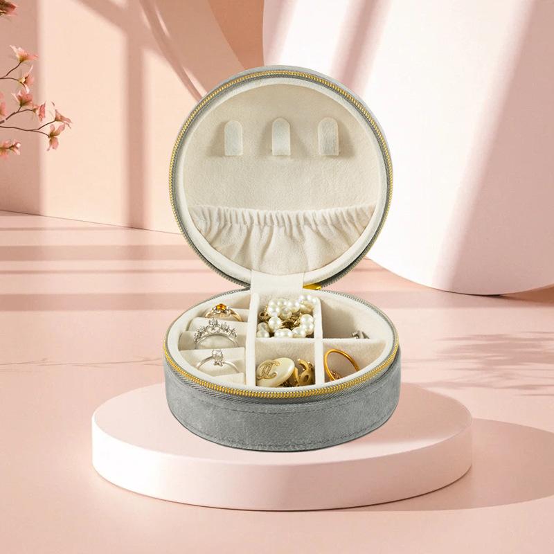 Portable Jewelry Box European Princess Travel Korean Hand Jewelry Jewelry Bag Earrings Ring Small Storage Box