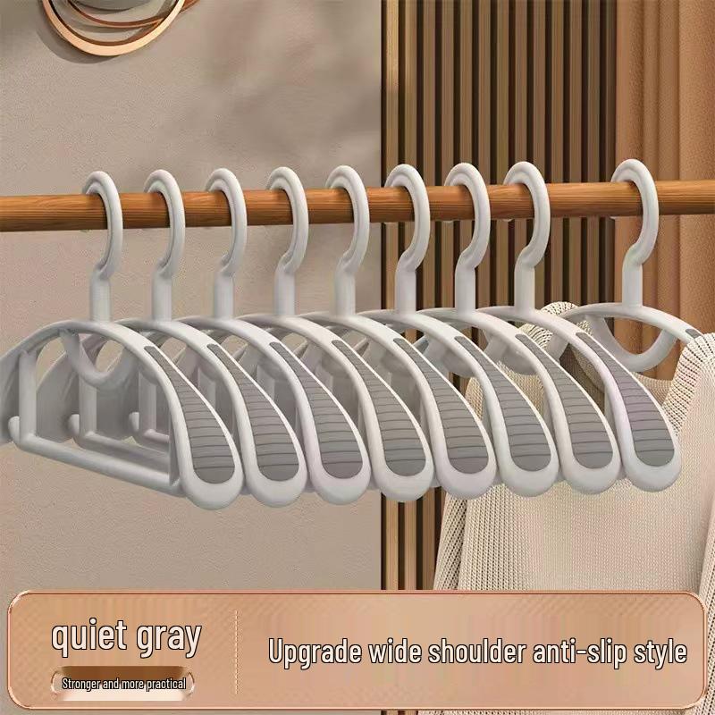 High-End Non-Slip Half-Round Plastic Clothes Hanger - Anti-Shoulder Marks