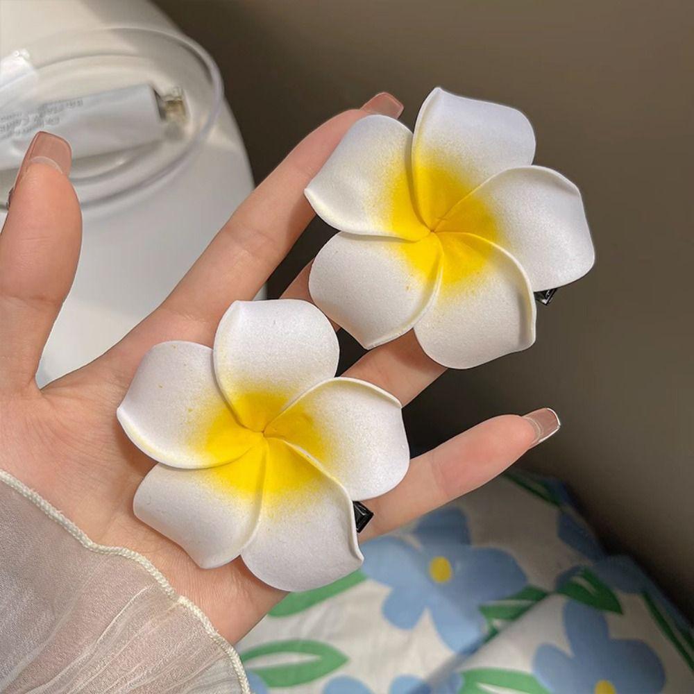 Bohemian Style Simulation Flower Hair Clip Korean Style Beach Hair Clip Flower Hairpin  Seaside