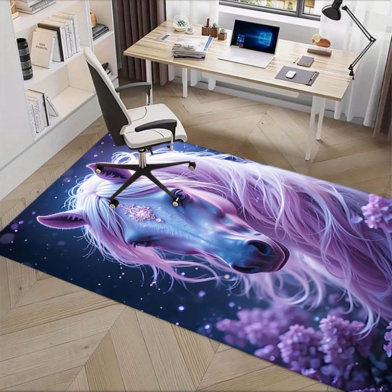 Charming Fantasy Horse Chair Mat Office Carpet, Oversized Rug for Home Decor, Sofa Mat, Desk Protect