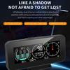 Off-Road Motorcycle Ramp Meter, Vehicle Incline/Pitch Angle GPS Speed Gradient HUD Display Color Digital