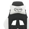 Gaming Chair Black and White Artificial Leather