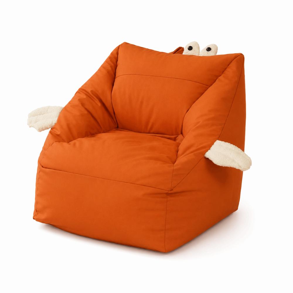 Built-in Side Storage Pouch Soft Sofa Chair Ergonomic Curved Backrest Lazy Sofa Daily Leisure Seat