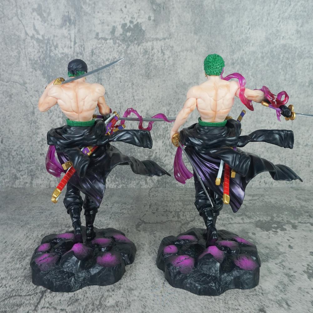 20CM Anime One Piece Roronoa Zoro Figure Swinging Sword Demon Slayer Action Standing Model Toy Gift Collection Action Figure PVC