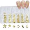 Metal Nail Art Studs 3D Metal Nail Art Jewelry Decorations Bow Heart Bubble Multi Shapes Nail Decoration Accessories
