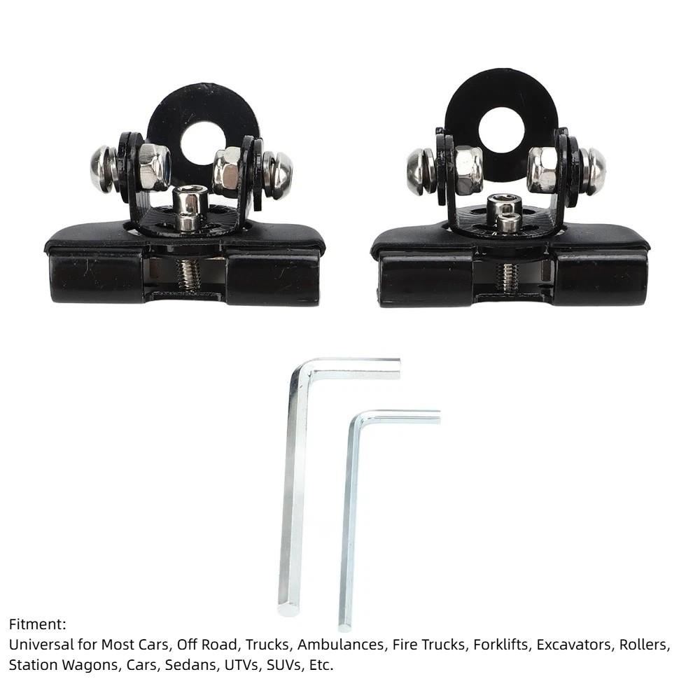 2PCS Universal Hood Mount Bracket Engine Clamp Bracket for Cars / Trucks / SUVs /UTVs Hood Refit