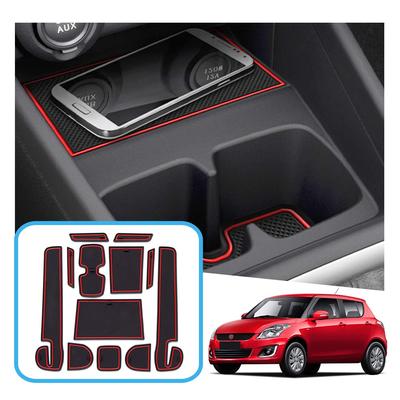 Ruiya Custom Interior Rubber Mat for Suzuki Swift Sport ZC33S New Swift Pocket Scratch Noise Custom Parts 12-Piece & ZC13, Non-Slip Accessory, Mat,