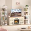 360 Display Rotating Bookshelf, Corner Bookshelf, Wood Spinning Bookshelf, Floor Standing Bookcase Narrow Shelf Revolving