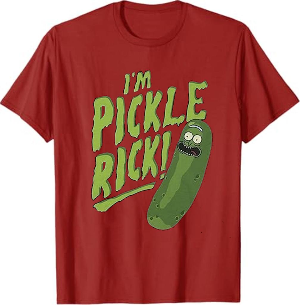 I'm Pickle Rick Mens T Shirt Cool and Funny Morty Design Schwifty Joke Design Streetwear Casual Tee Top Funny Tshits Cotton Tees