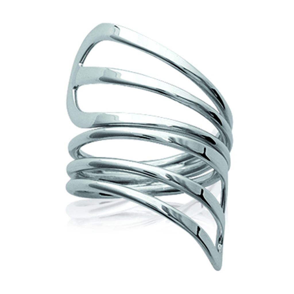 Silver Ring 'Choreography' Silver - 30 Mm