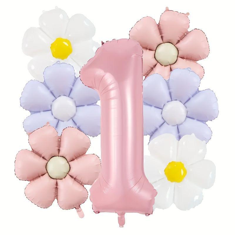 Daisy-themed Daisy Balloon Set for Children's Birthday Party and First Birthday Decorations