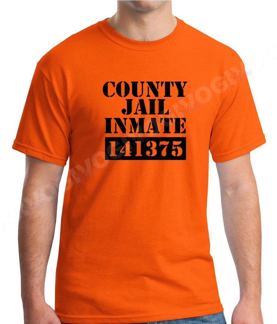 County Jail Inmate T Shirt Halloween Costume Tee Prison Funny T-shirt S-XXXL L