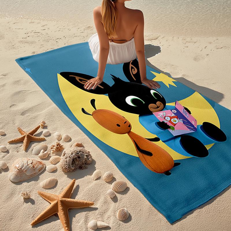 Bing Bunny Fashion Beach Towel: Ideal for Summer Adventures Soft, Absorbent and Quick Drying Suitable for Swimming and Bathing