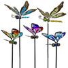 Creative Dragonfly Garden Stake Metal Garden Pile Crafts Decorative Floor Plugs  Lawns