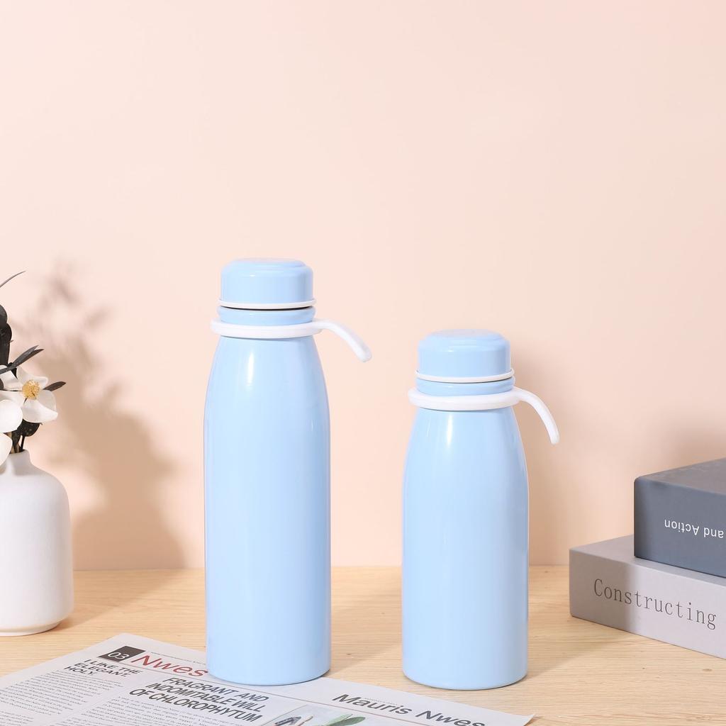 350/450ml New High-value Portable Sports Water Cup Milk Water Bottle Macaron 304 Stainless Steel Insulated Bottle Gift Water Cup