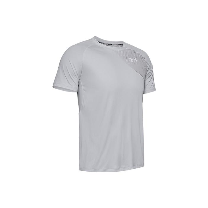 Under Armour Solid Color Crew Neck Regular Fit T-Shirt Men Tops Halo-Gray 1353467-014