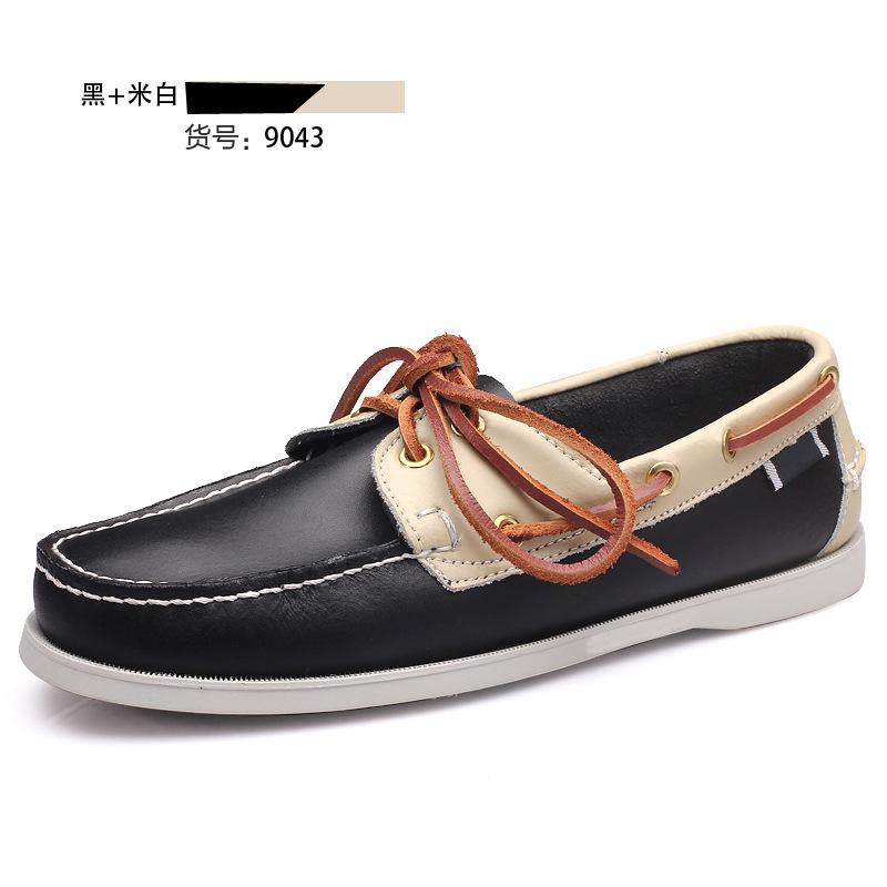 Leather Shoes Men's British Style Men's Business Leather Sailing Shoes Leather Shoes Inner Seam Craftsmanship Trend Casual Leather Shoes