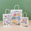 10Pcs New Cartoon Gift Bags Kraft Paper with Handles Snack Packaging Bag Lucky Eco-Friendly Shopping Bags Gift Wrapping